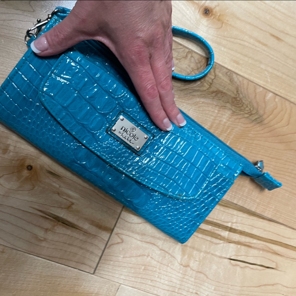 Nicole by Nicole Miller - Blue Clutch - Like new